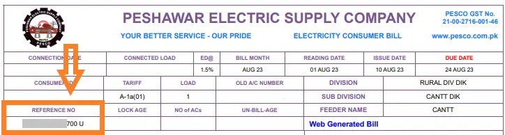 PESCO Bill Customer ID